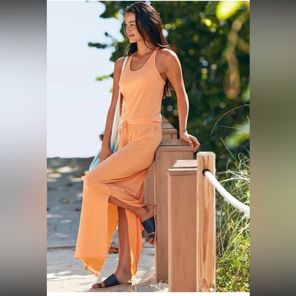 Athleta Cressida maxi dress with padded cups in Tiger Lily Orange $129 - Medium